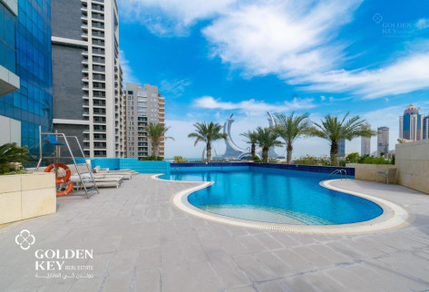 Furnished 1BR Balcony Open LayoutMarina Lusail