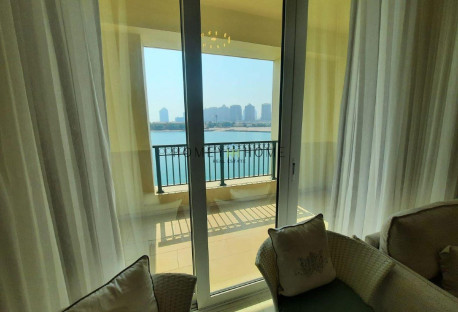 Furnished 2 BR Chalet with 2 Balconies For Sale - Apartment in Viva Bahriya
