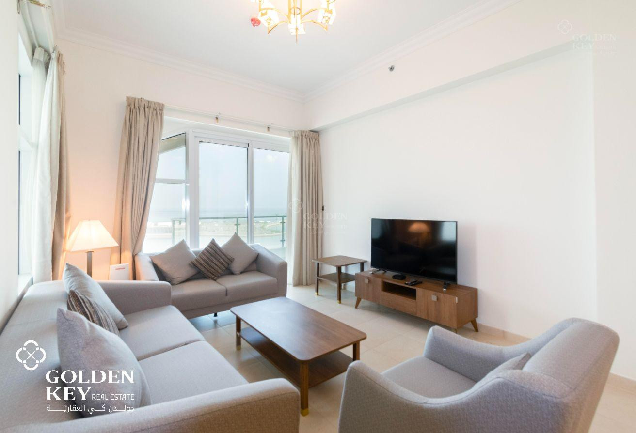 Bills Included | Semi Furnished 3BHK | Sea View - Apartment in Marina Residences 195