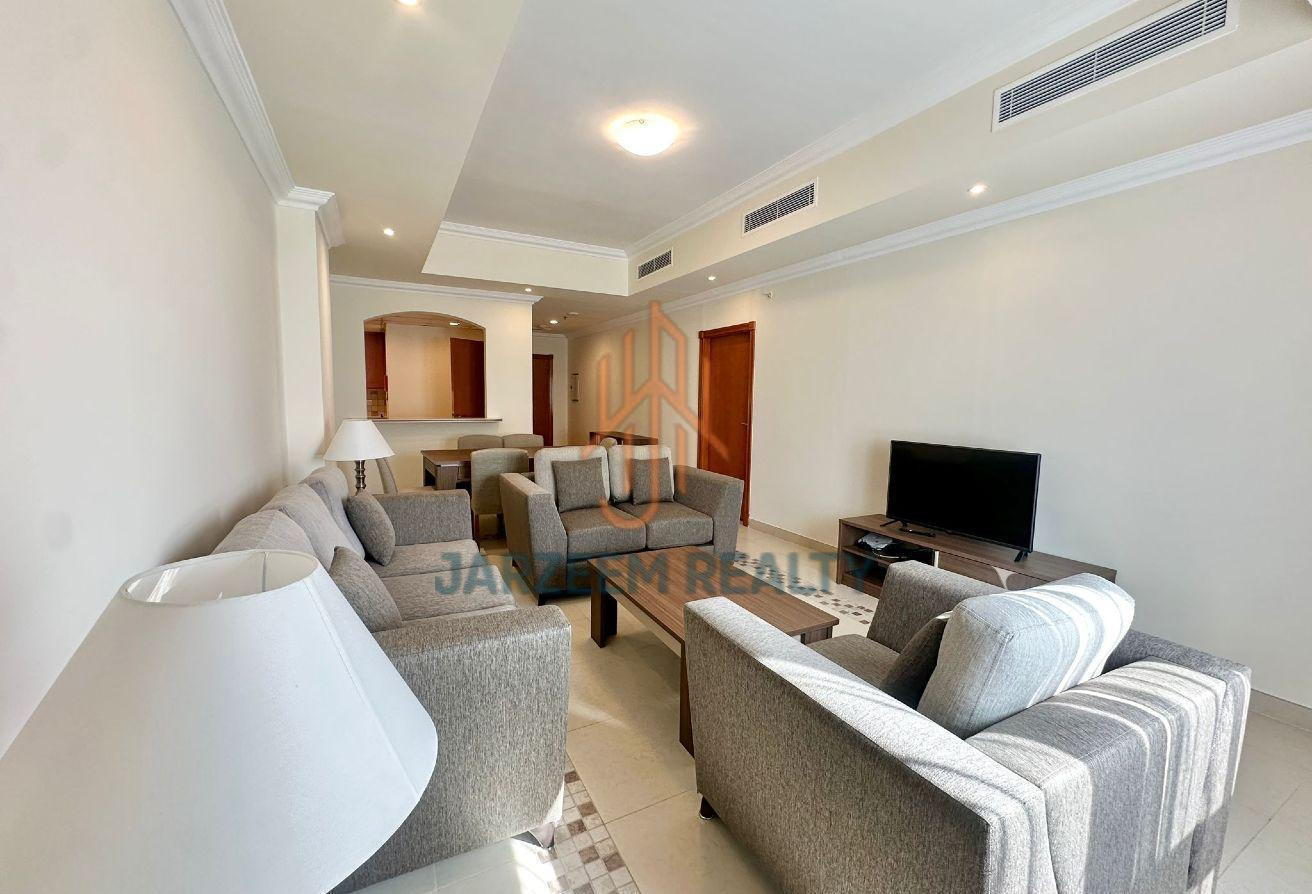 Sea View | 2BR | Semi-Furnished | Balcony