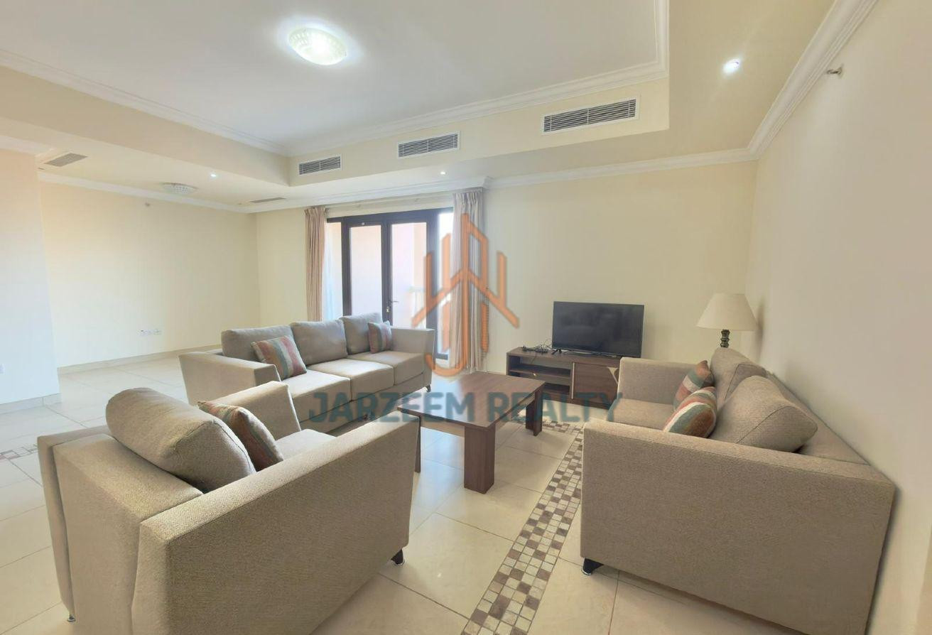Sea View | 2BR | Semi-Furnished | Balcony