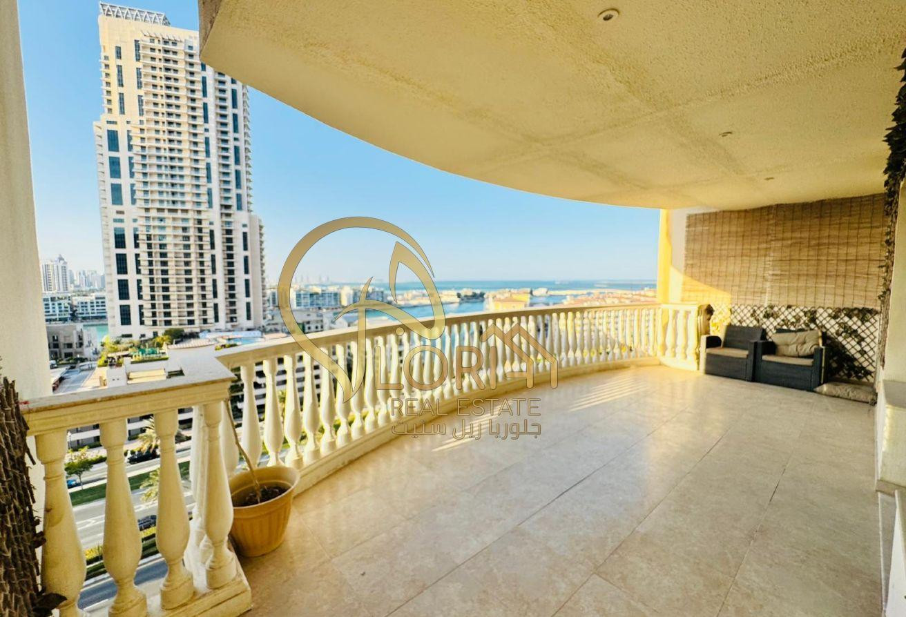 SEA VIEW | FURNISHED 3+MAID WITH HUGE BALCONY