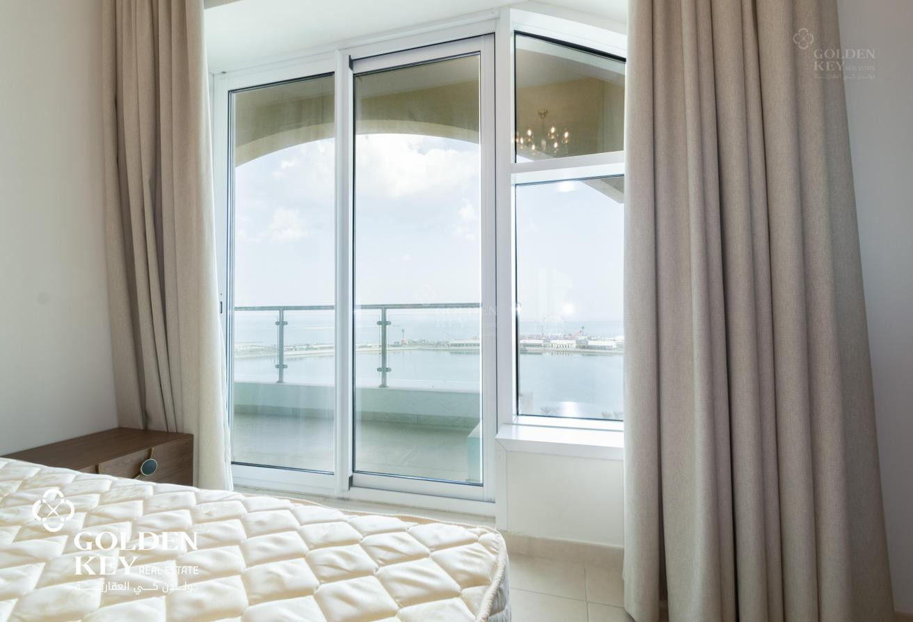 Bills Included | Semi Furnished 3BHK | Sea View - Apartment in Marina Residences 195