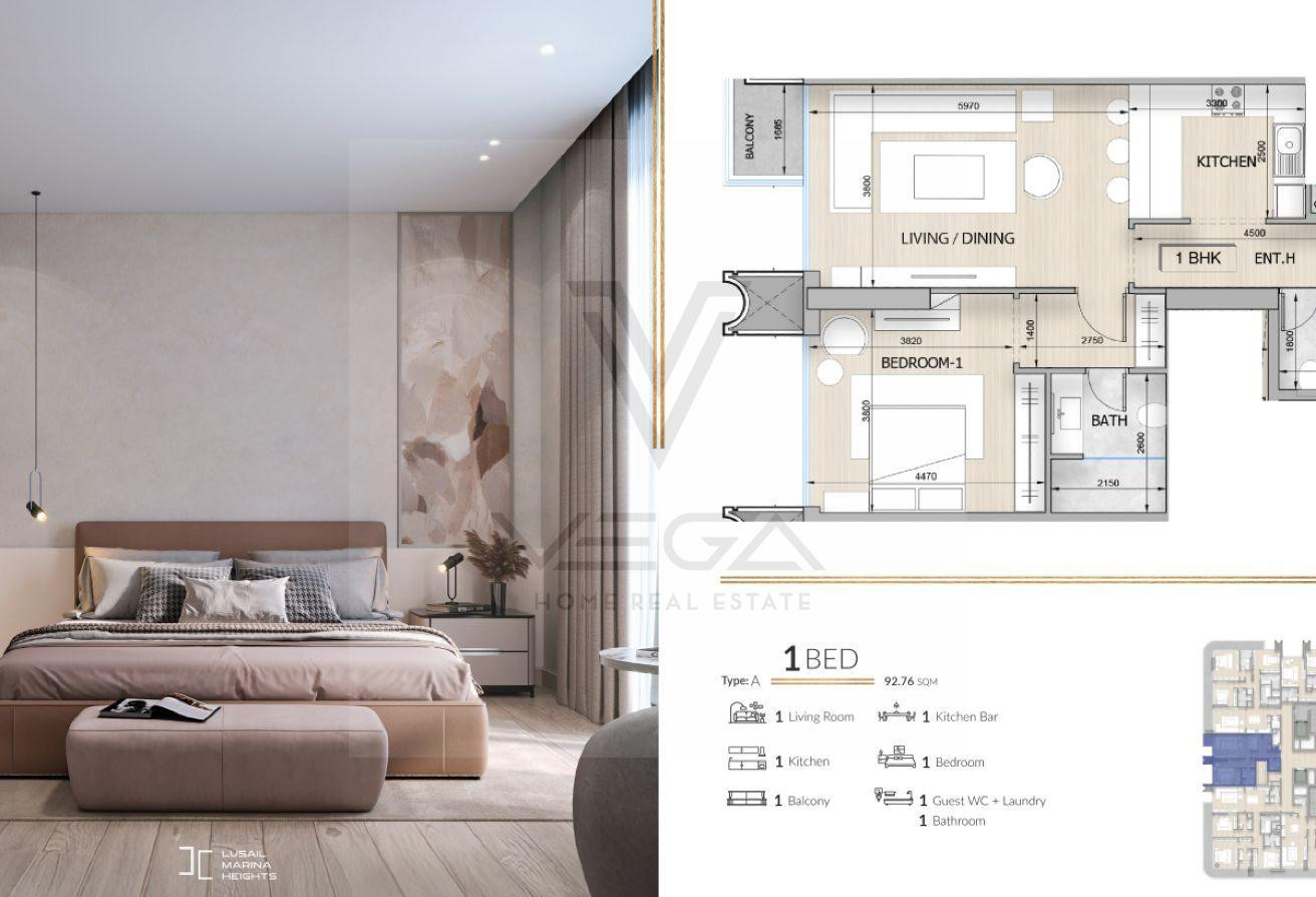 Luxury 1BHK |10% Down Payment 7-years payment plan