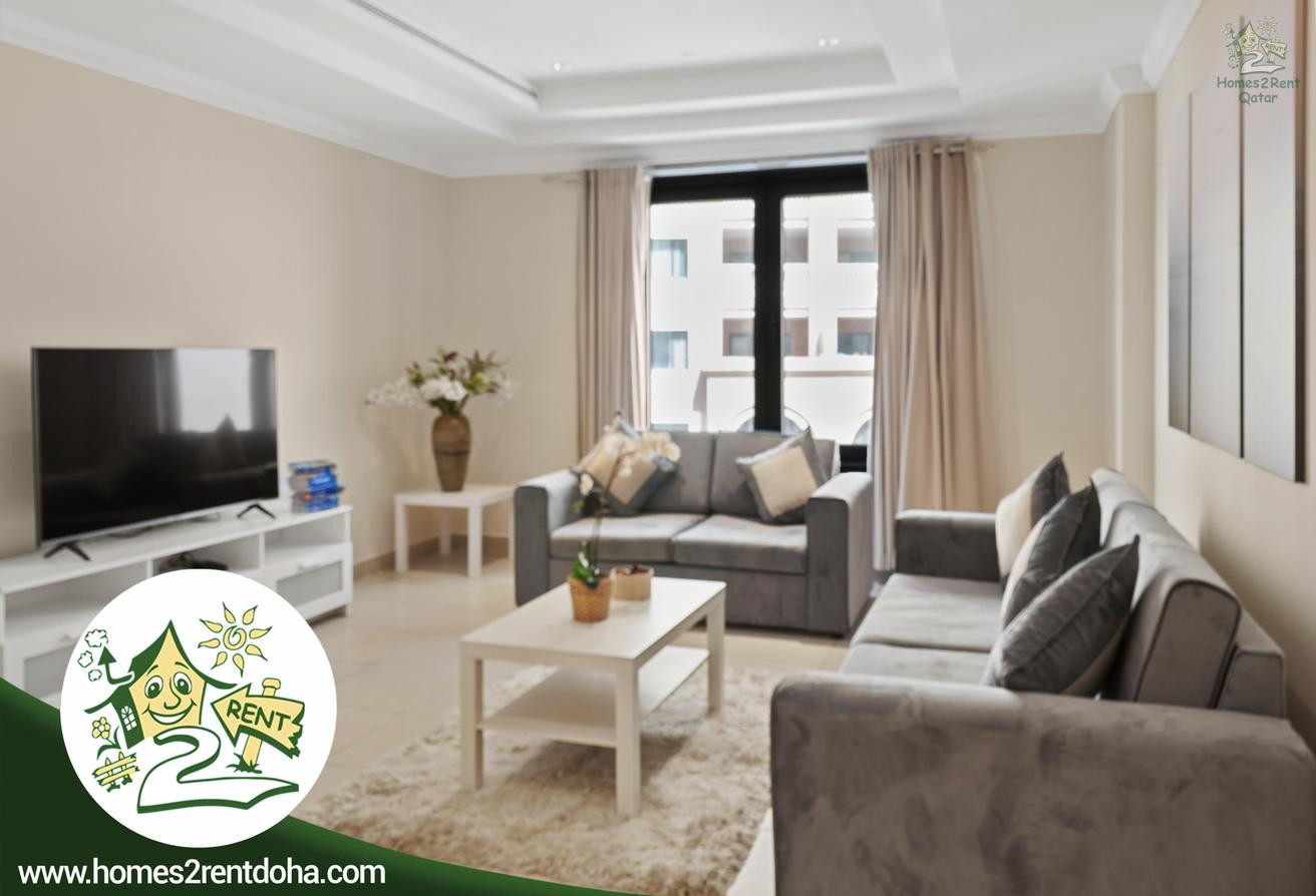 Luxury Furnished 1BHK in The Pearl | 8.5K Incl.