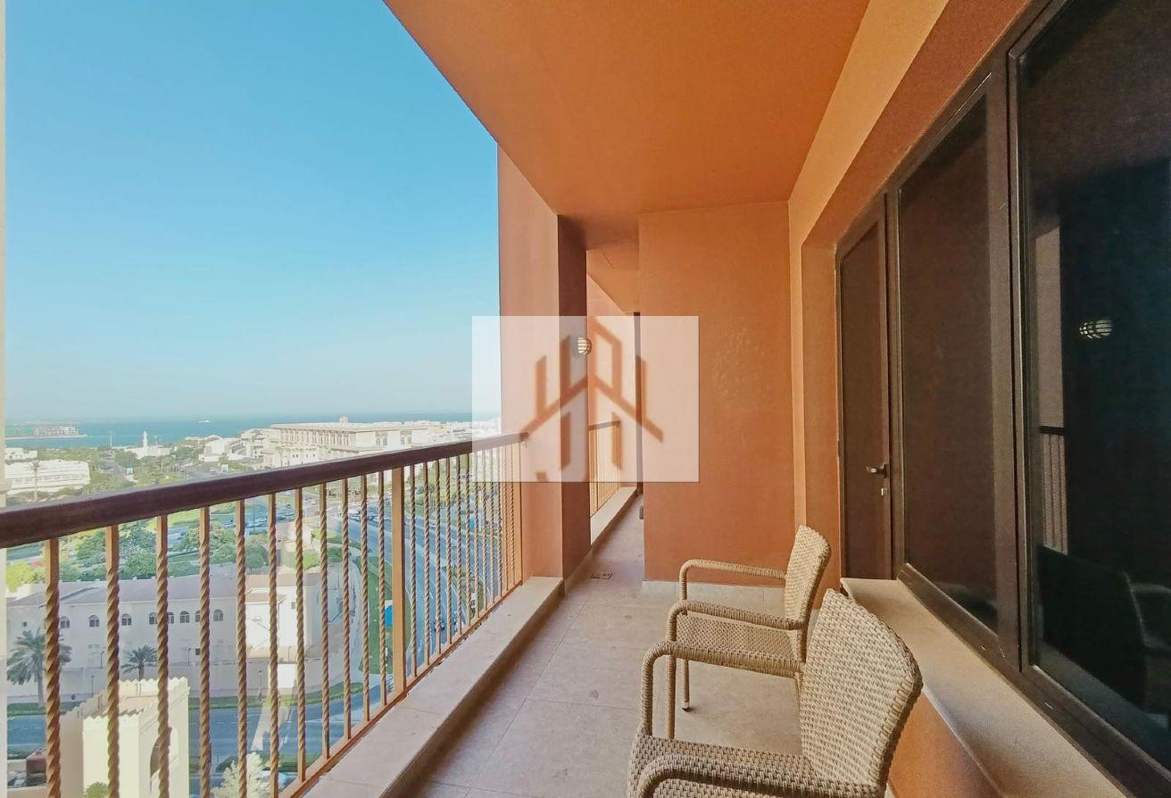 Partial Sea View | 2BR | FF | Balcony - Apartment in West Porto Drive