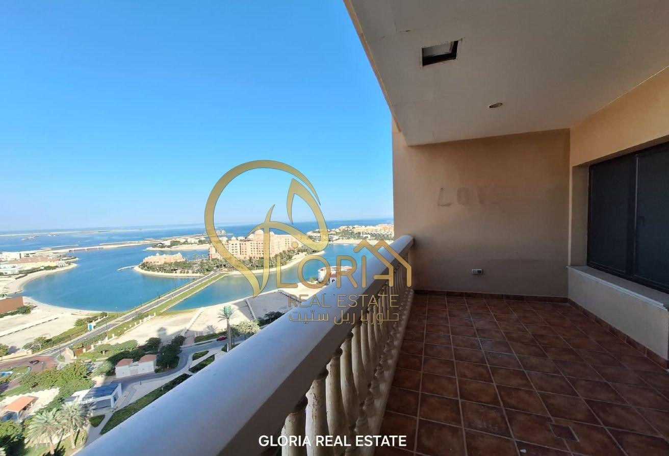 Semi Furnished 2BHK+Maid in The Pearl|11K - Apartment in East Porto Drive