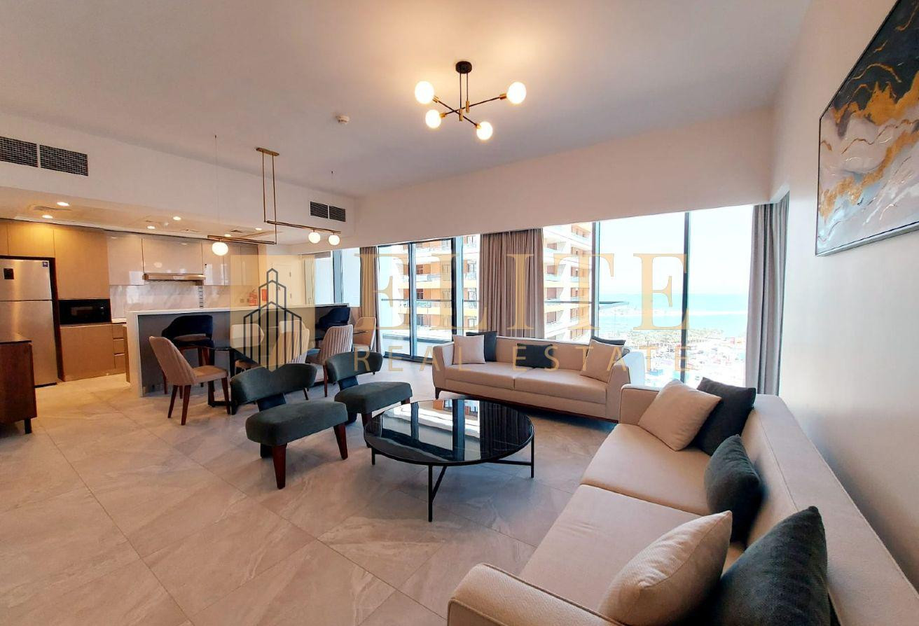 2 BHK | Fully Furnished | Sea View | Lusail Marina - Apartment in Seef Lusail