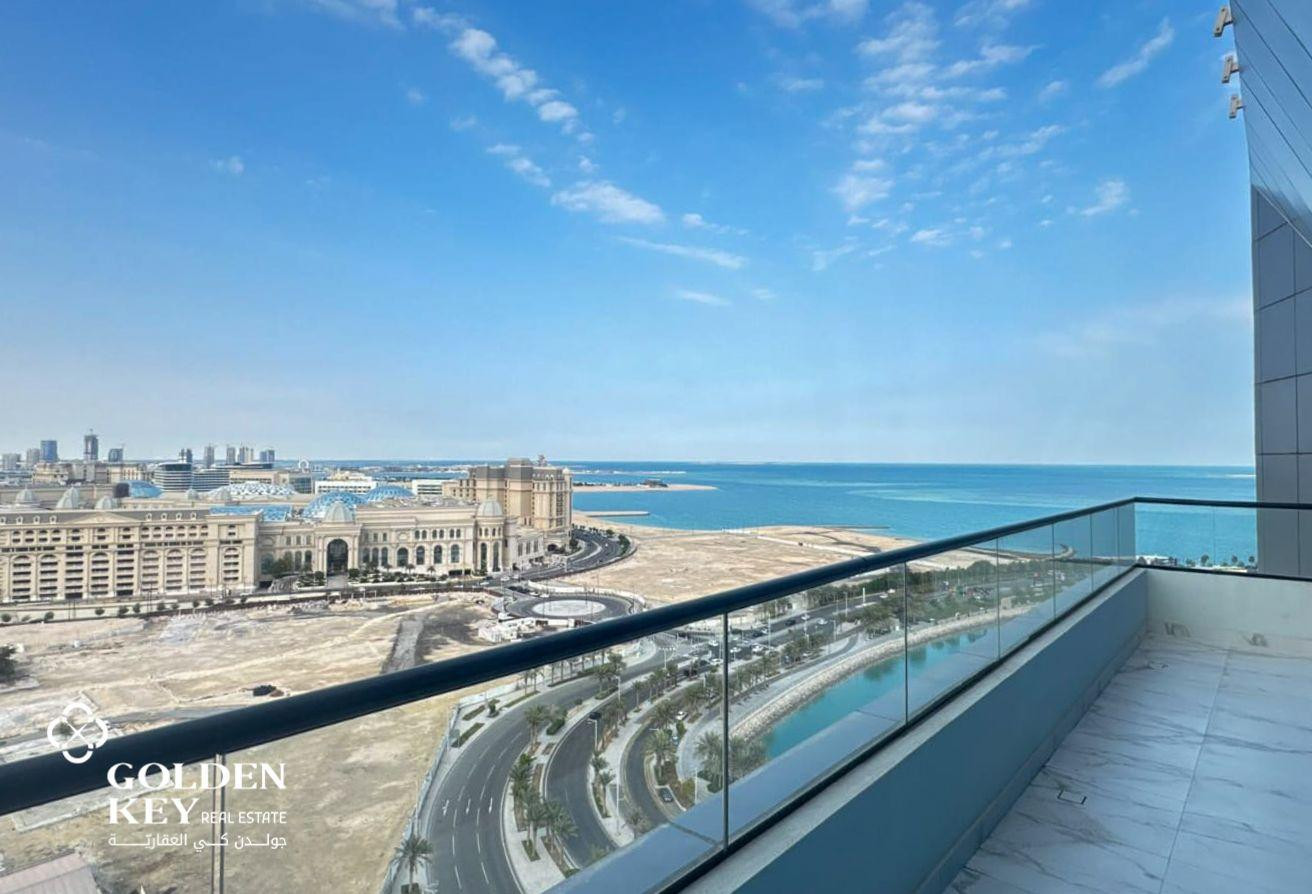 Sea View | Premium 2BR w/Balcony | Brand New Tower - Apartment in Lusail Marina Heights