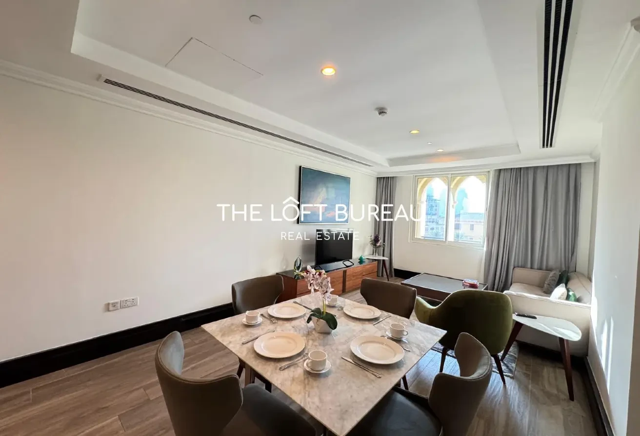 For Rent | Fully Furnished Studio | Prime Sea View - Apartment in Doha