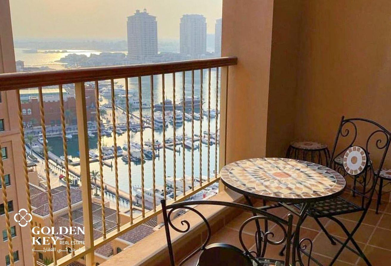 Furnished 1BR+Office w/ Balcony| Porto Arabia - Apartment in West Porto Drive