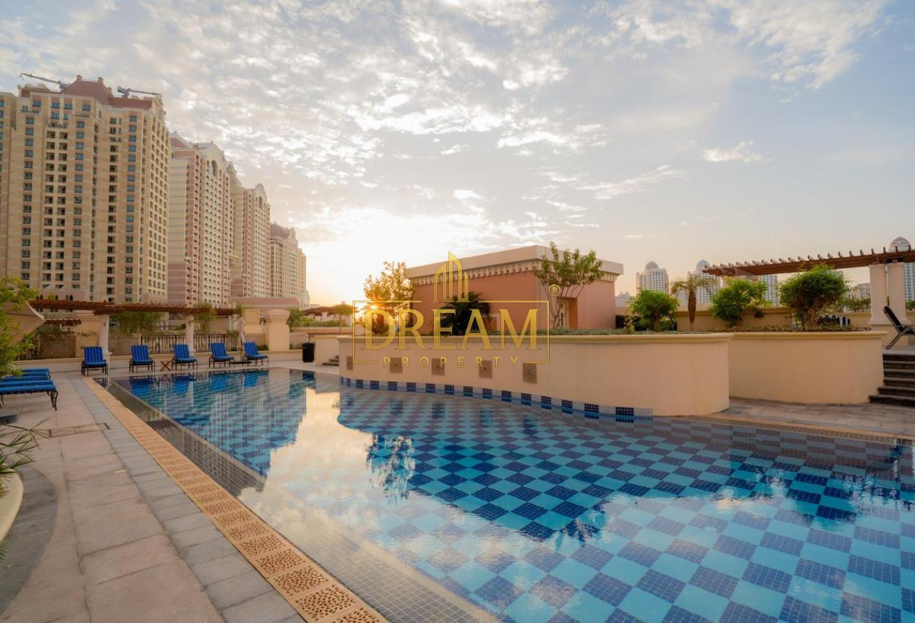 Beach View | 2 Bedroom + Maid | Semi Furnished - Apartment in Viva Central