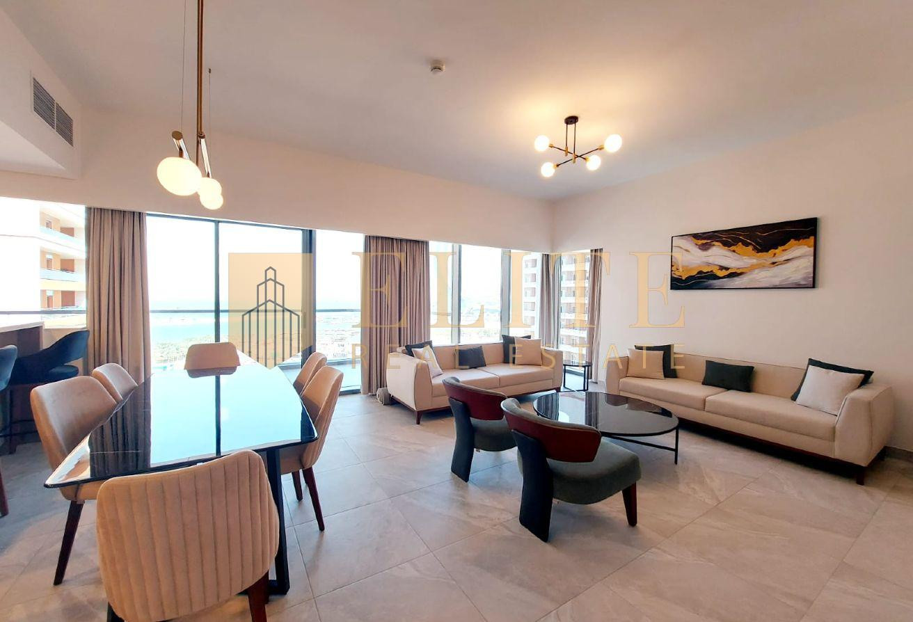 2 BHK | Fully Furnished | Sea View | Lusail Marina - Apartment in Seef Lusail