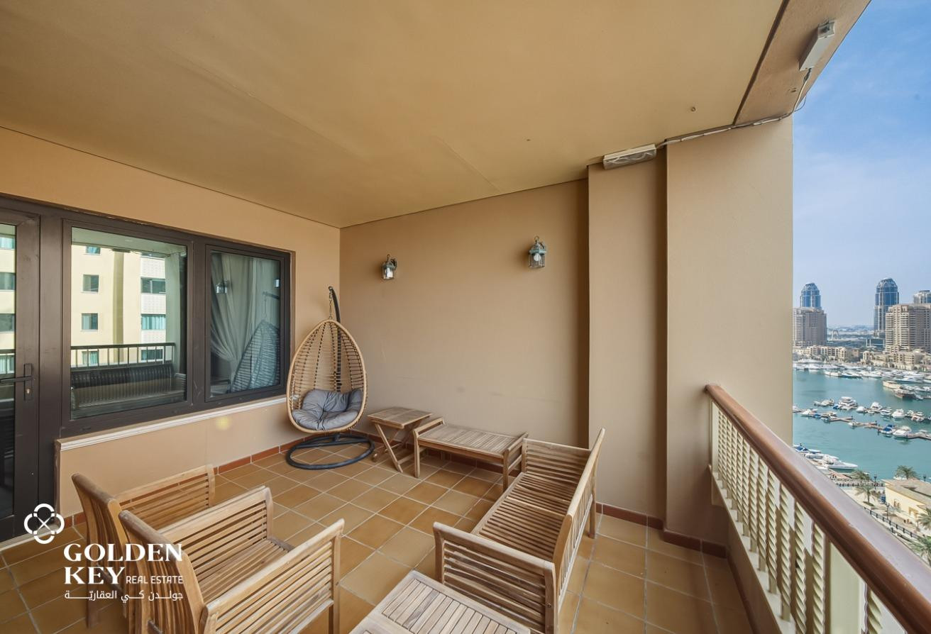 Furnished 2BR w/ Balcony | FF | Premium Tower - Apartment in West Porto Drive