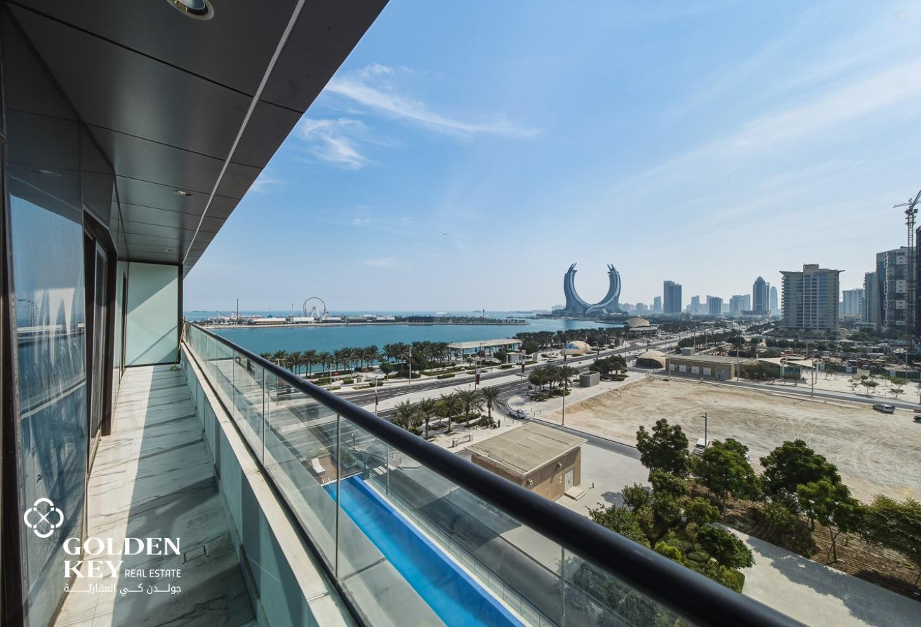 Ready to Move | 2BR+Balcony | Marina View | Lusail - Apartment in Ezdan Oasis
