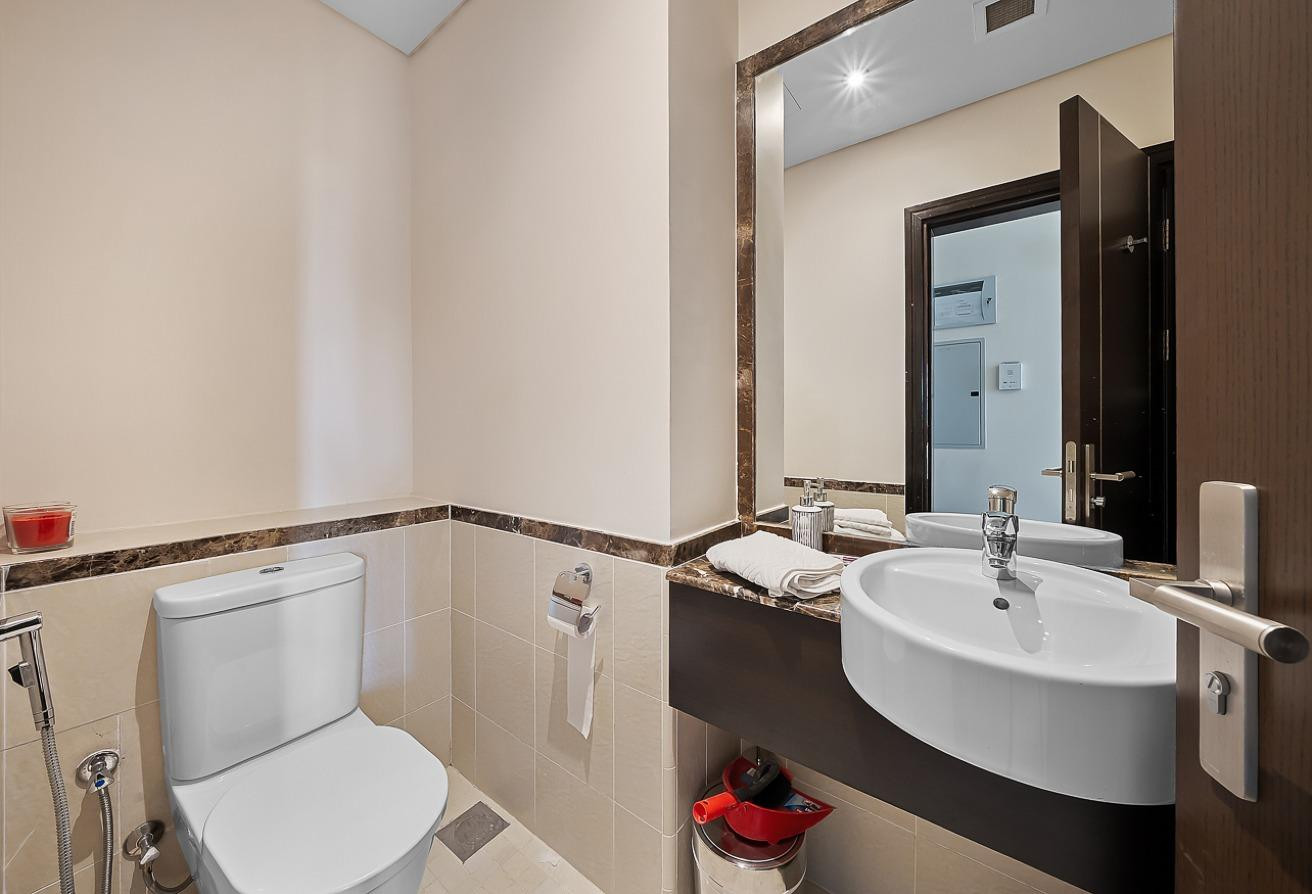Elegant 1BHK with Balcony for Sale| Qanat Quartier - Apartment in Nobili