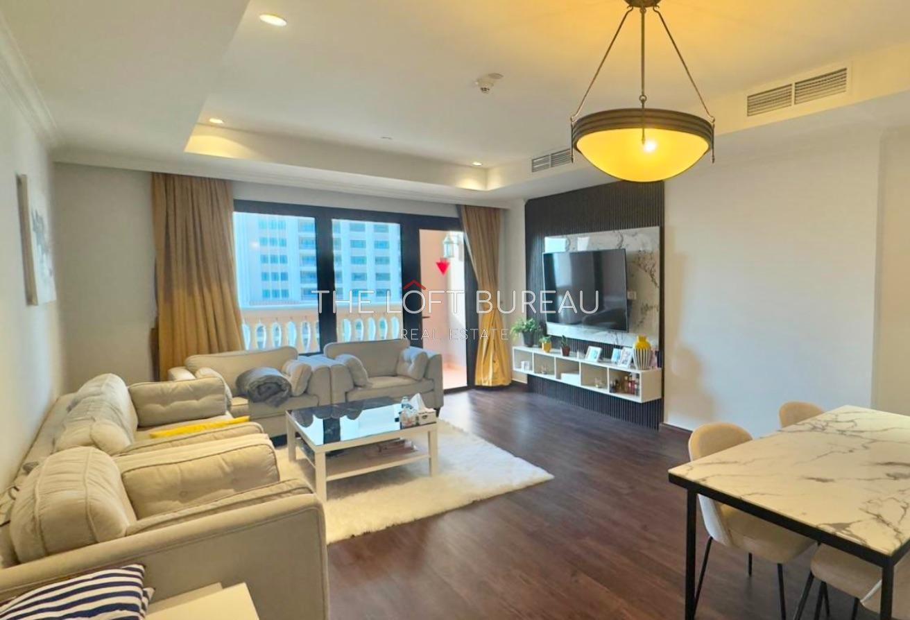 Porto Arabia 1 Bedroom|Fully Furnished | Balcony - Apartment in Tower 5