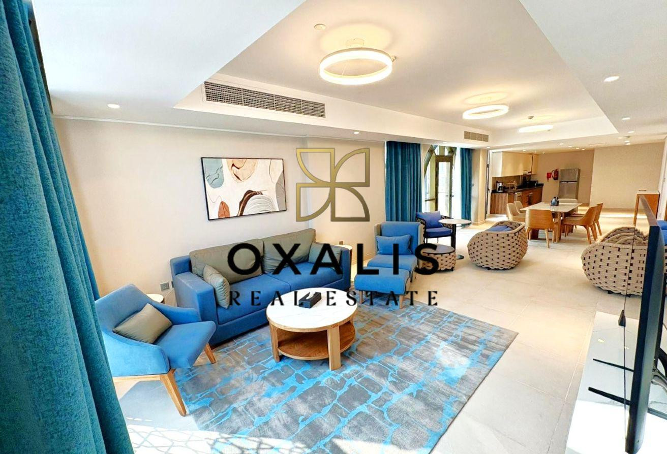 HUGE TERRACE | FURNISHED 2 BHK + MAID | SEA VIEW - Apartment in La Plage West