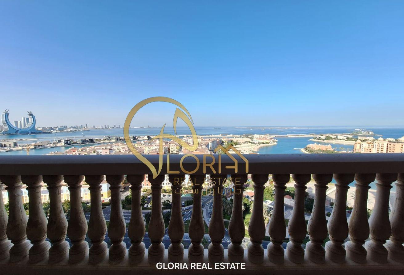 Semi Furnished 2BHK+Maid in The Pearl|11K - Apartment in East Porto Drive