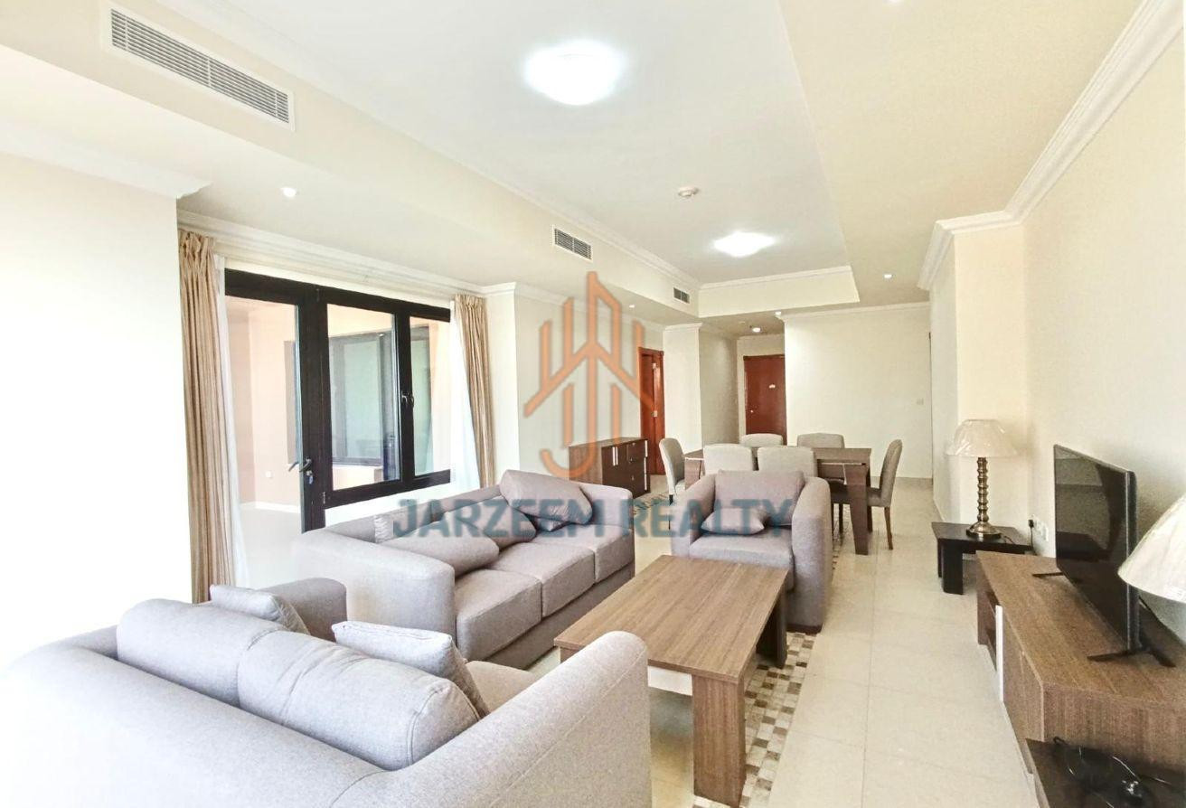 Sea View | 2BR | Semi-Furnished | Balcony